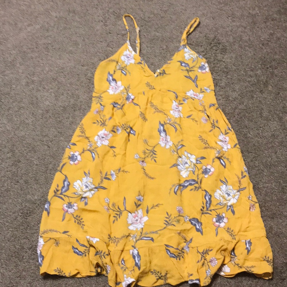 Yellow flower sundress